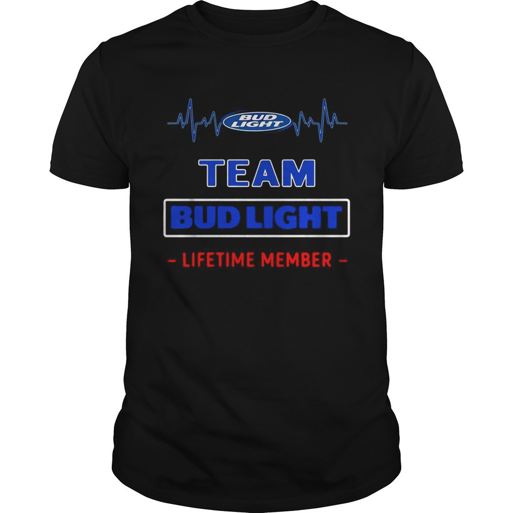 Bud Light Team Lifetime Member Heartbeat Shirt